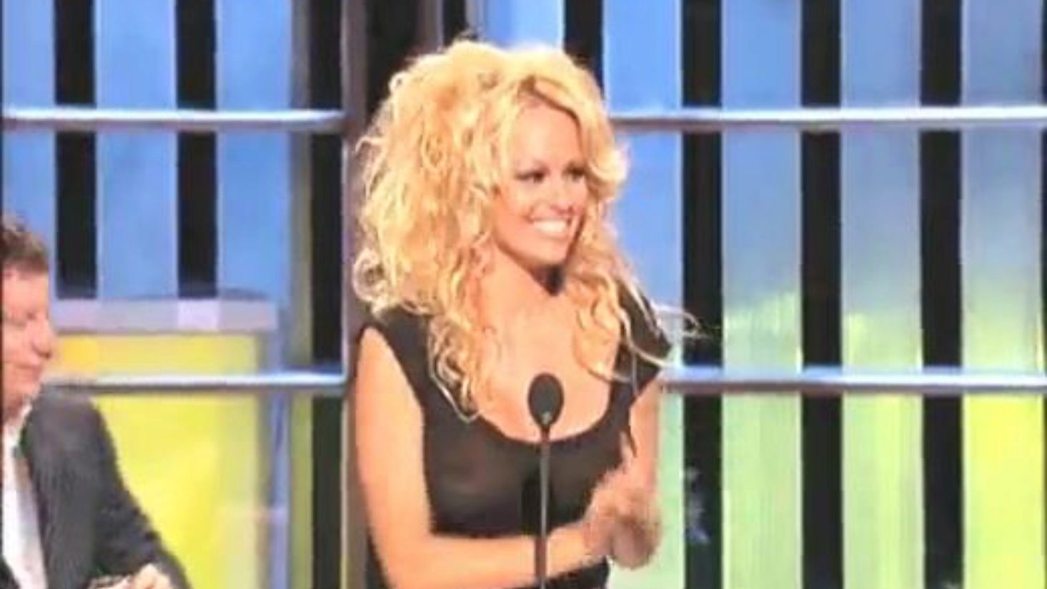 Pamela Anderson Breasty In A Watch-Thru Top