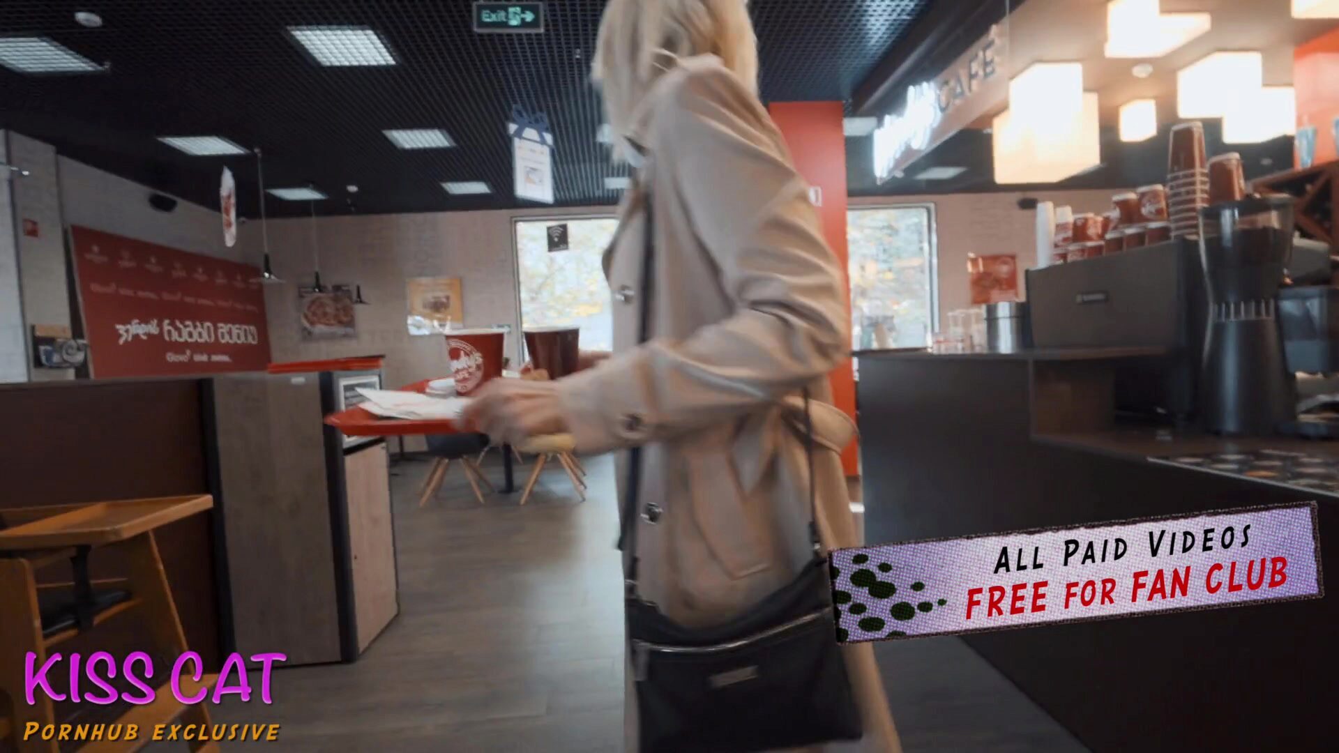 ndpov public inwendys✮teen sucking dick＆drink coffee with cum