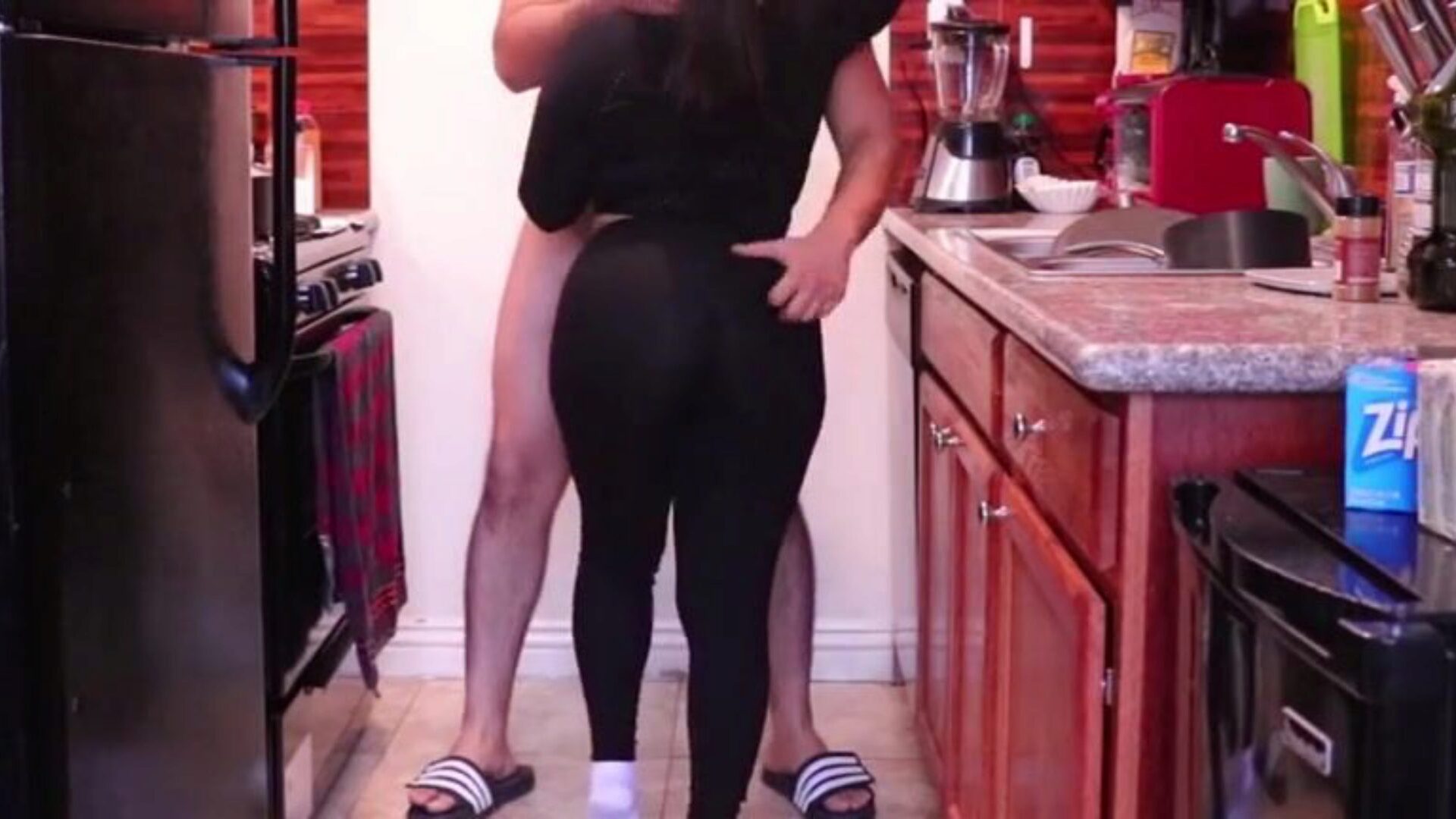 White Ankle Sock & Yoga Pant Fetish Blow Job & Banging Throughout Aperture In Panties