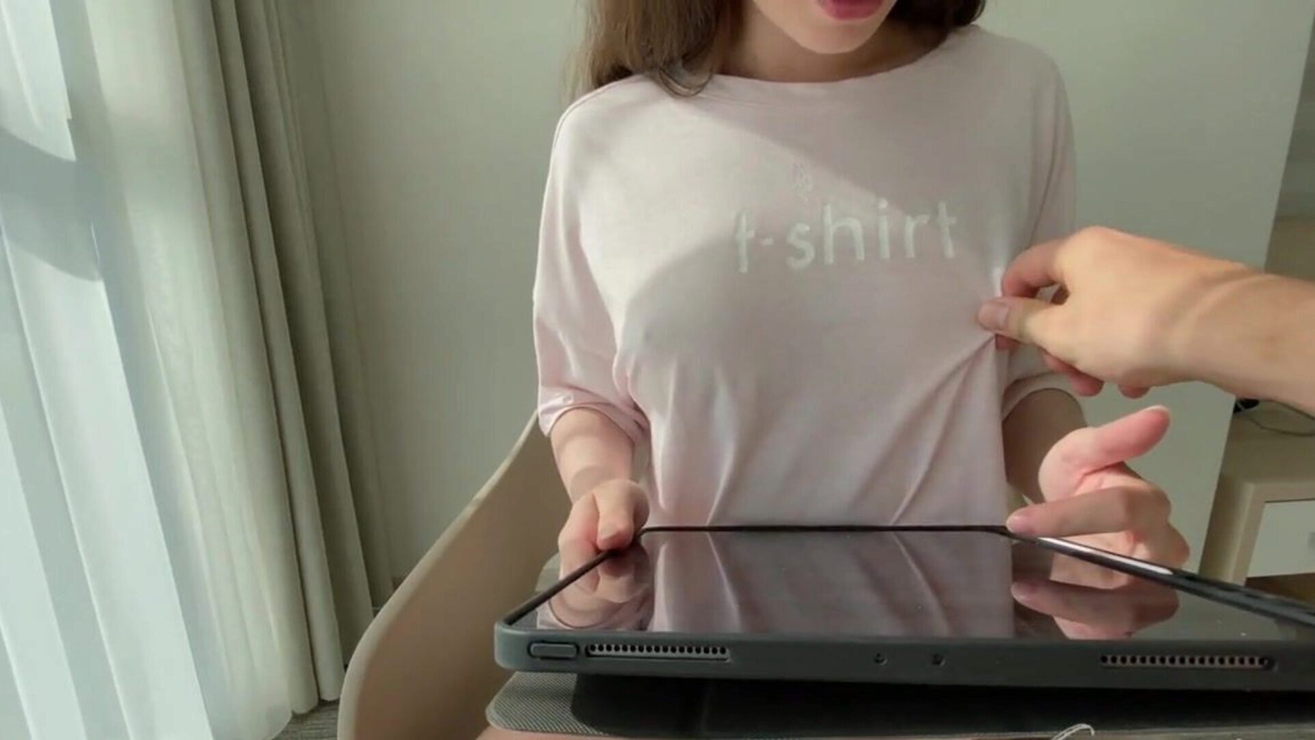 Wow! the Brunette Girl is so Sexy. I can not Resist and Cum on her Tits. - Widow Kush